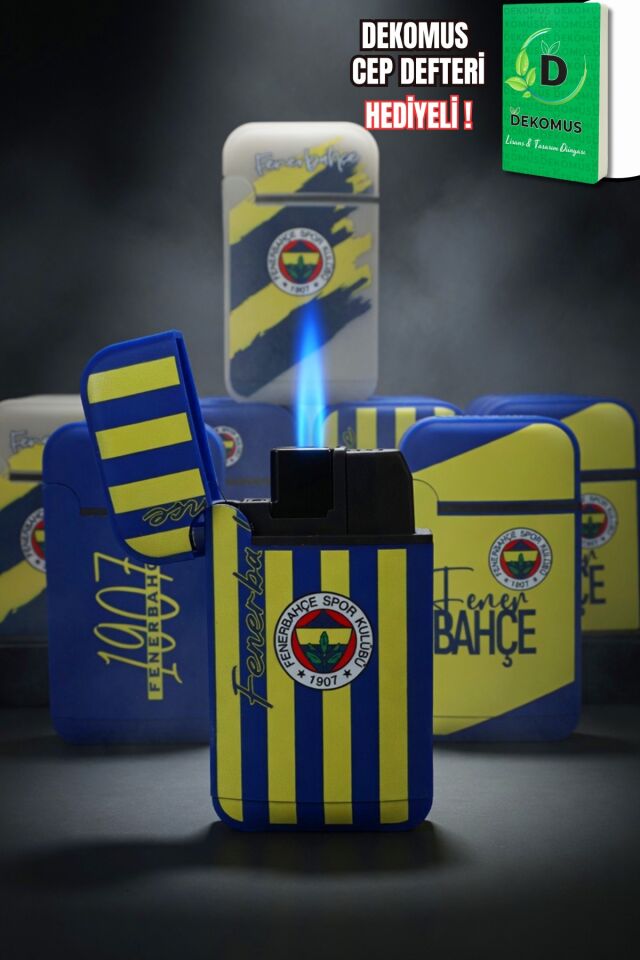 x Dekomus Lisanslı Fenerbahçe Jetli Çakmak Dekomus Cep Defteri Hediyeli Tek Adet
