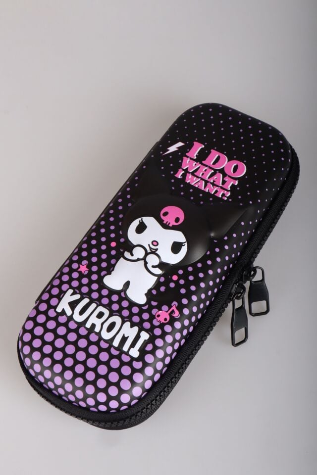 ''DEKOMUS CEP DEFTERİ HEDİYELİ'' LİSANSLI YENİ SEZON KUROMI ÖZEL TASARIM EVA KALEM ÇANTASI