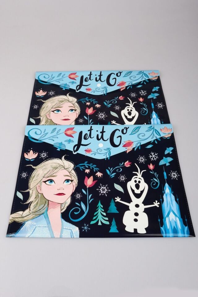 ''DEKOMUS CEP DEFTERİ HEDİYELİ'' LİSANSLI FROZEN ELSA 2'Lİ ÇITÇITLI DOSYA