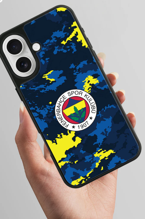 Lisanslı Fenerbahçe Iphone 16 Army Premium Telefon Kılıfı ''Dekomus Cep Defteri Hediyeli''