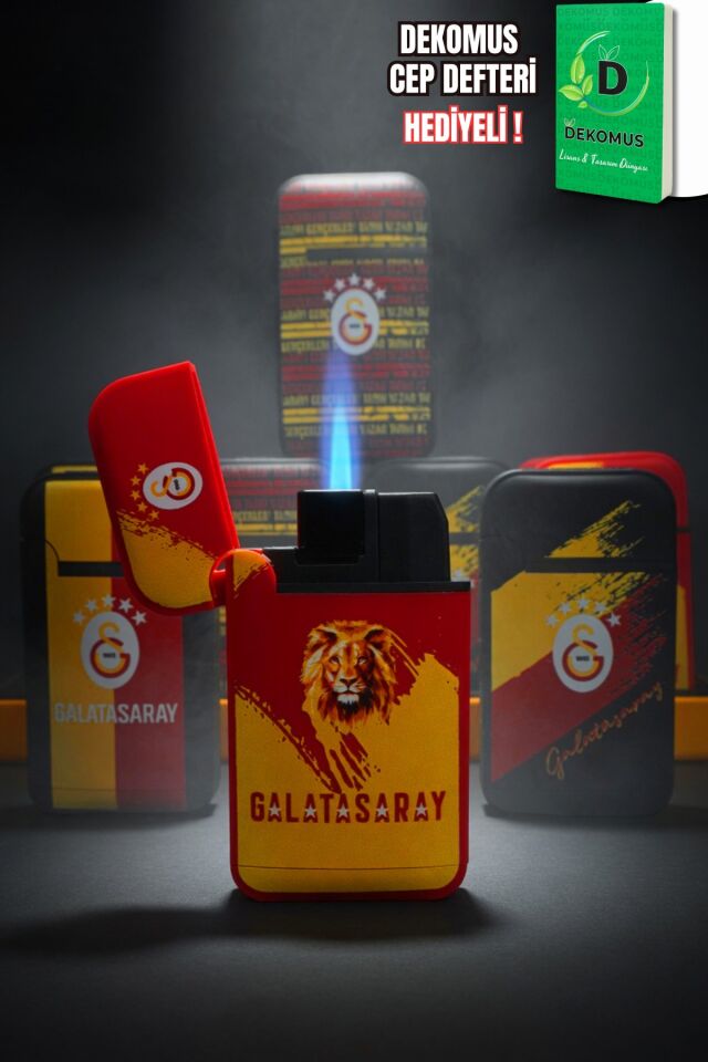 x Dekomus Lisanslı Galatasaray Jetli Çakmak Dekomus Cep Defteri Hediyeli Tek Adet