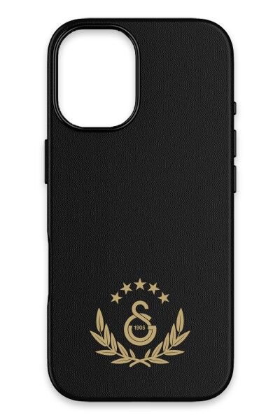 x Dekomus Lisanslı Galatasaray Iphone 17 5 Yıldız Gold Arma Deri Magsafe Telefon Kılıfı ''Dekomus Cep Defteri Hediyeli''