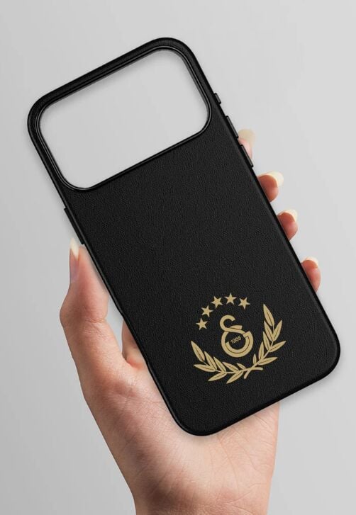 x Dekomus Lisanslı Galatasaray Iphone 17 Pro 5 Yıldız Gold Arma Deri Magsafe Telefon Kılıfı ''Dekomus Cep Defteri Hediyeli''
