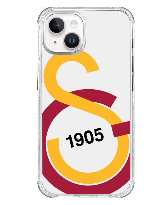 Lisanslı Galatasaray Iphone 15 Büyük Logo Sarı Kırmızı Şeffaf Telefon Kılıfı ''Dekomus Cep Defteri Hediyeli''