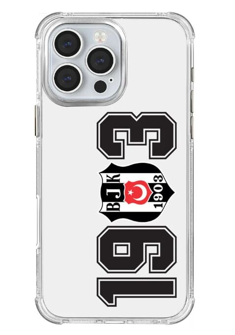 x Dekomus Lisanslı Beşiktaş Iphone 16 Pro 1903 Şeffaf Telefon Kılıfı ''Dekomus Cep Defteri Hediyeli''