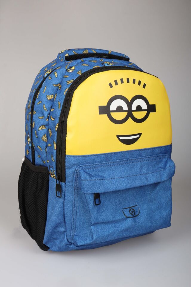 x Dekomus ,  Lisanslı Minions Banana Mood Collection Büyük Boy Okul Çantası