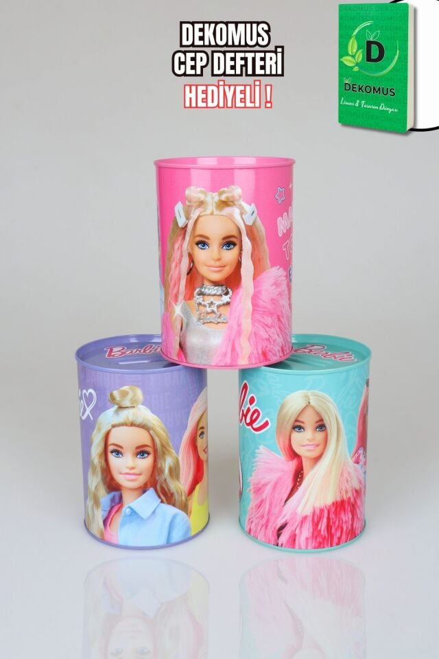 x Dekomus Lisanslı Barbie Dream Glow Collection ''Tekli'' Kumbara ''Dekomus Cep Defteri Hediyeli''