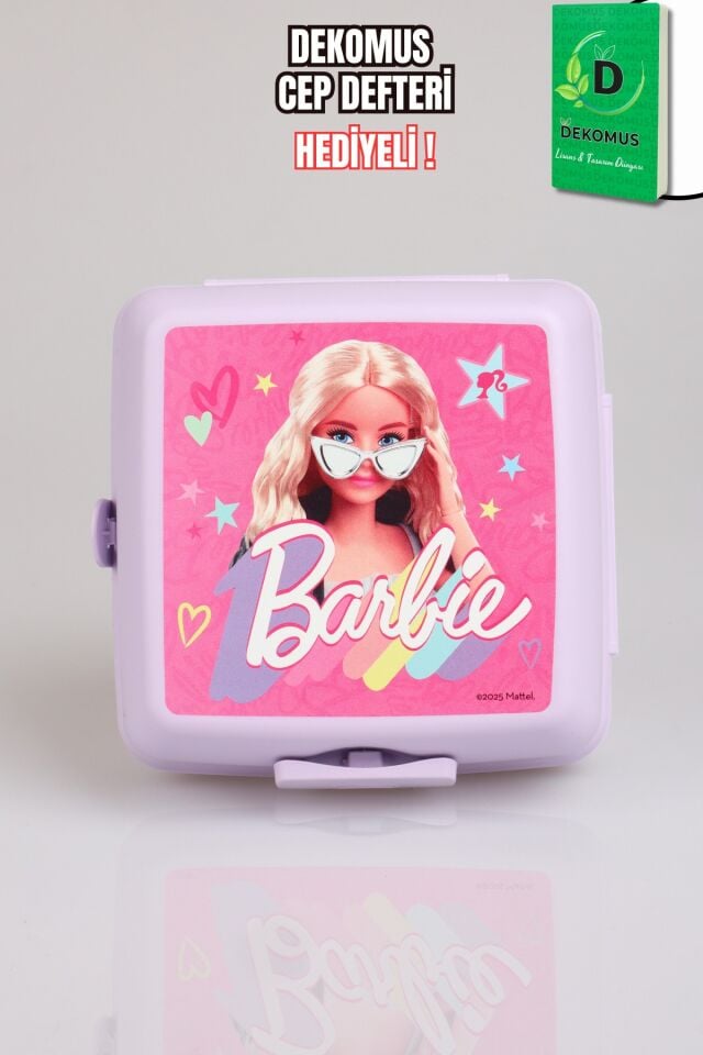 x Dekomus Lisanslı Barbie Extra Glam Collection 2 Katlı Beslenme Kutusu Smart Lunch Box ''Dekomus Cep Defteri Hediyeli''