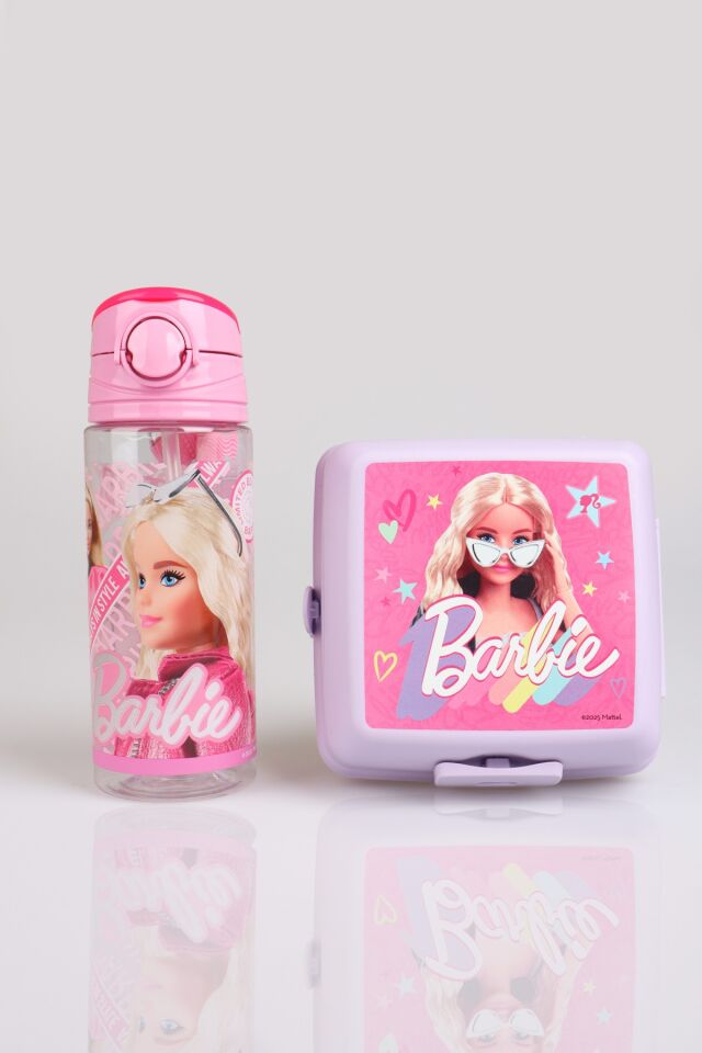 x Dekomus Lisanslı Barbie Extra Glam Collection 500 Ml Matara Ve 2 Katlı Beslenme Kutusu Smart Lunch Box