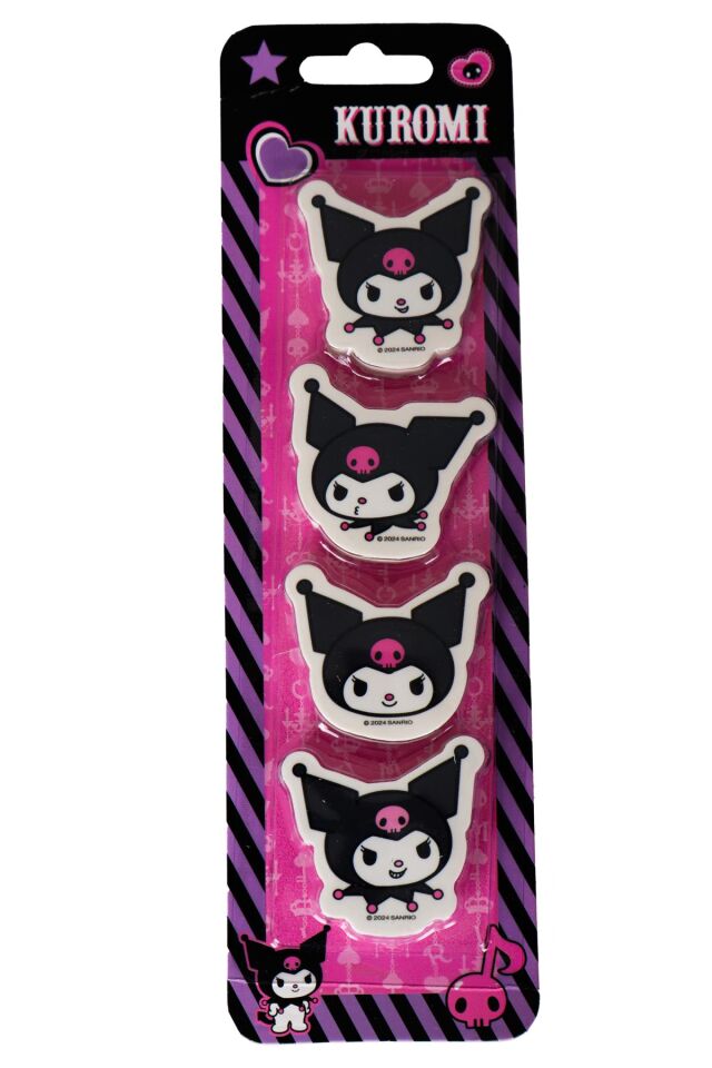 DEKOMUS İLE YENİ SEZON LİSANSLI KUROMI 4'LÜ SİLGİ