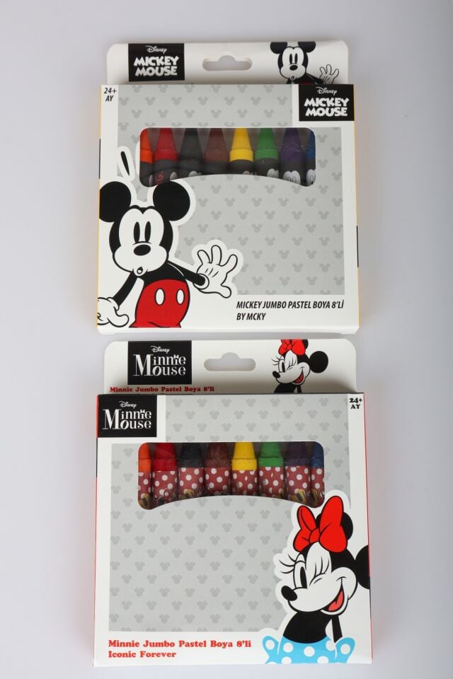 x Dekomus Lisanslı Minnie Mouse 8'li Pastel Boya Tek Adet