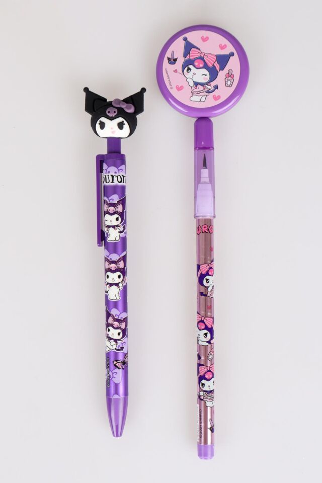 DEKOMUS İLE YENİ SEZON LİSANSLI KUROMI YÜZ FİGÜRLÜ VERSATİL UÇLU KALEM 0.7 MM VE YUMURTLAYAN LABİRENT FİGÜRLÜ KURŞUN KALEM SETİ