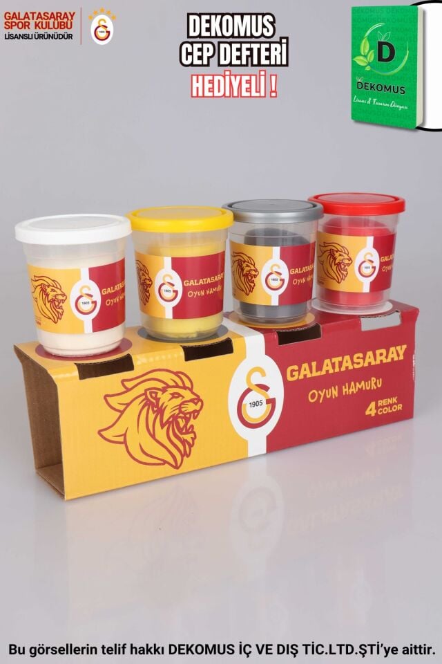 ''DEKOMUS CEP DEFTERİ HEDİYELİ'' YENİ SEZON LİSANSLI GALATASARAY ''TEK ADET'' OYUN HAMURU