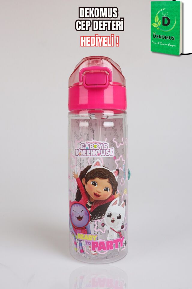 x Dekomus Lisanslı Gabby’s Dollhouse 500 Ml Tritan Matara ''Dekomus Cep Defteri Hediyeli''