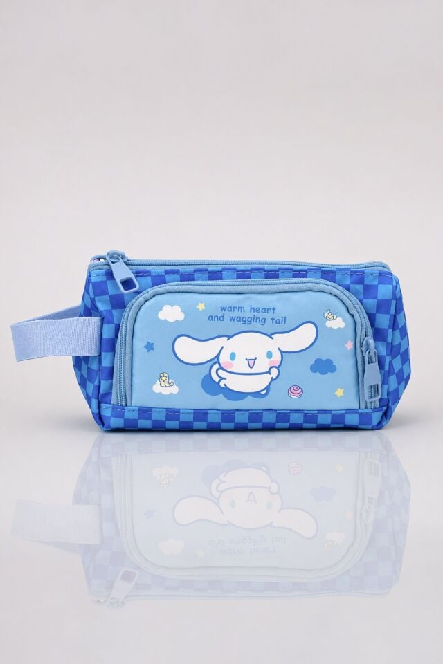 x Dekomus Lisanslı Cinnamoroll Yeni Sezon Blue Cloud Collection Kalem Çantası