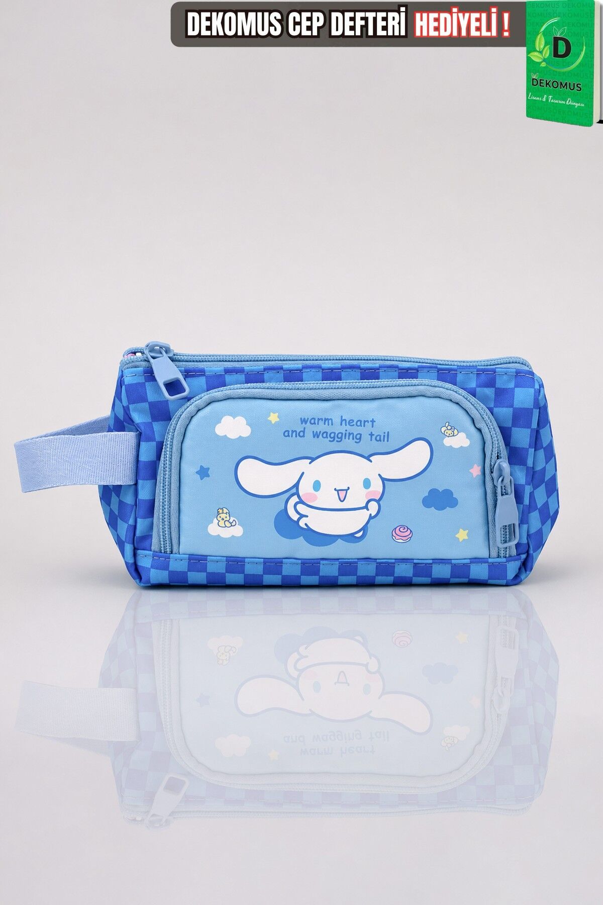 x Dekomus Lisanslı Cinnamoroll Yeni Sezon Blue Cloud Collection Kalem Çantası