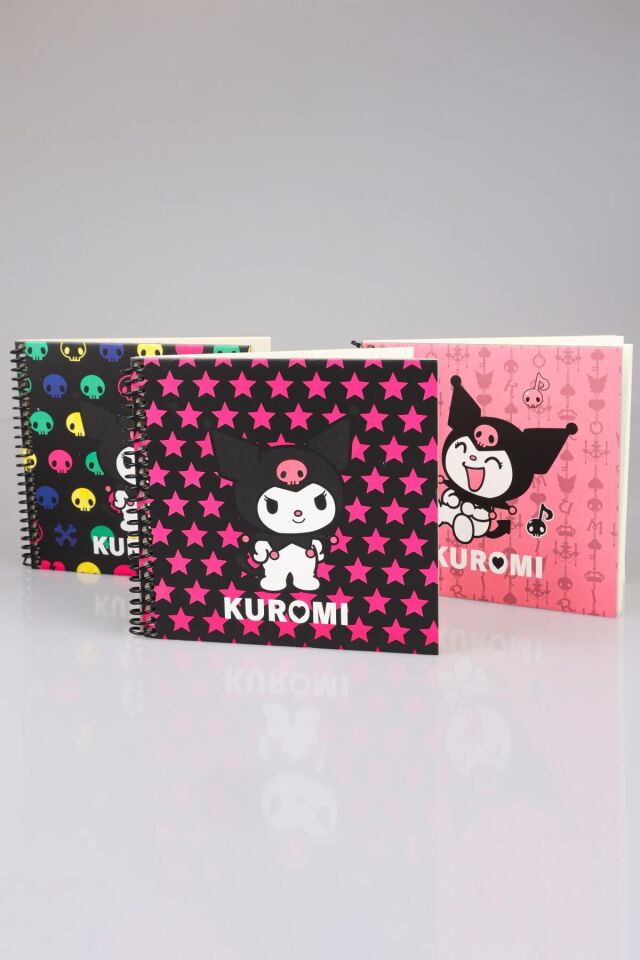 DEKOMUS İLE YENİ SEZON LİSANSLI KUROMI ''TEKLİ'' SPIRALLI SERT KAPAK NOT DEFTERİ 50 YAPRAK