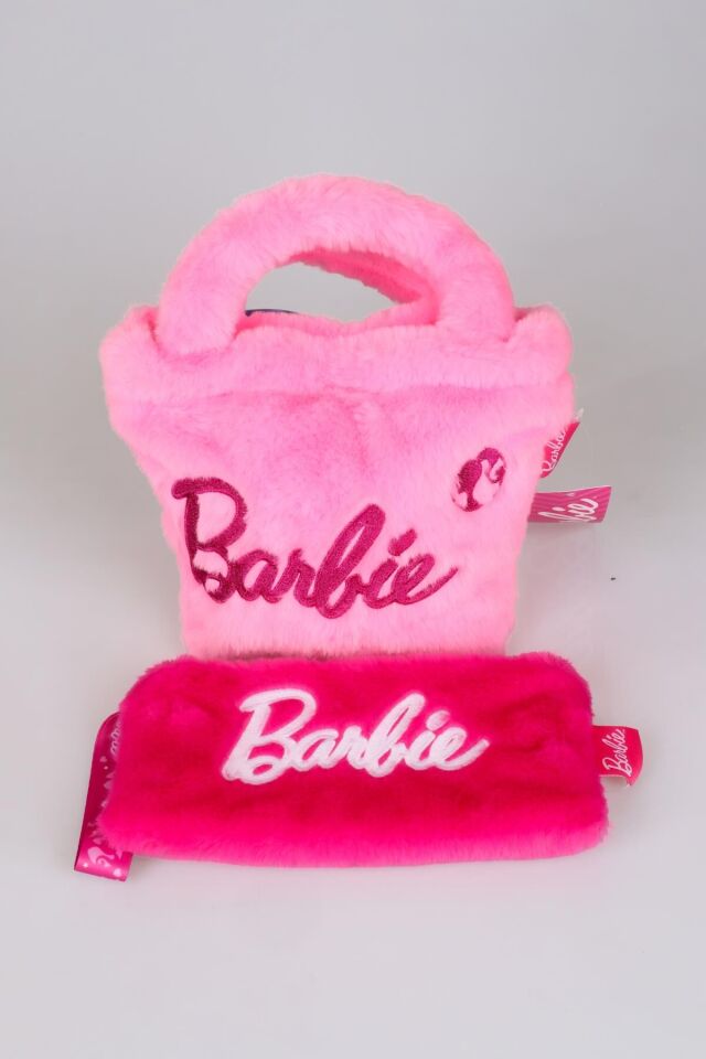 DEKOMUS İLE LİSANSLI YENİ SEZON BARBIE PELUŞ BASIC EL ÇANTASI VE KOL ÇANTASI 2'LİSİ