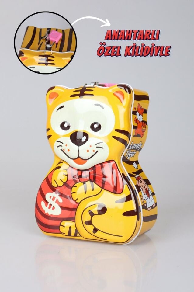 DEKOMUS İLE ÖZEL TASARIM KİLİTLİ KUMBARA ''ASLAN''