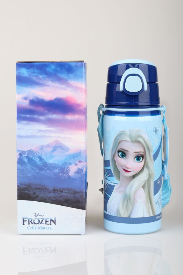 x Dekomus Lisanslı Elsa FrozenIce Princess Collection 500 Ml Çelik Matara