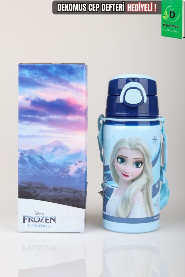 x Dekomus Lisanslı Elsa FrozenIce Princess Collection 500 Ml Çelik Matara
