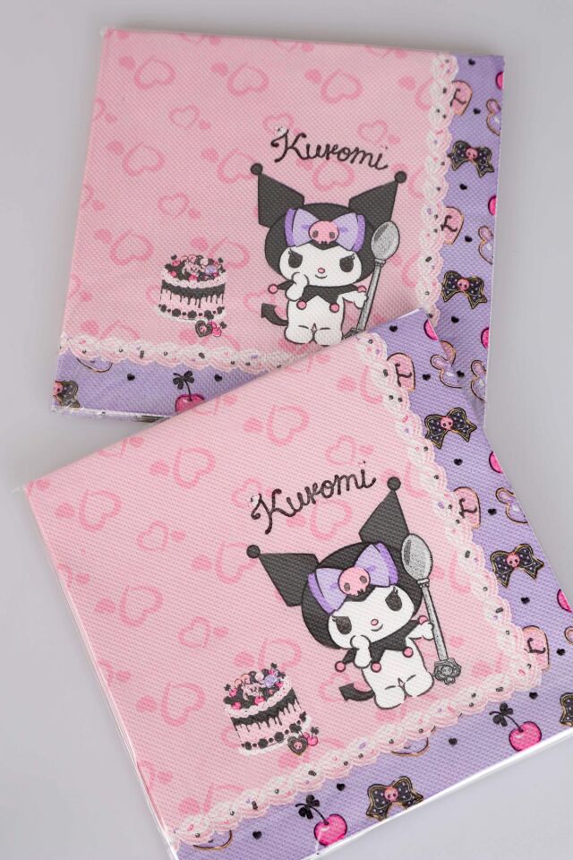DEKOMUS İLE LİSANSLI KUROMI 12'Lİ PEÇETE TAKIMI