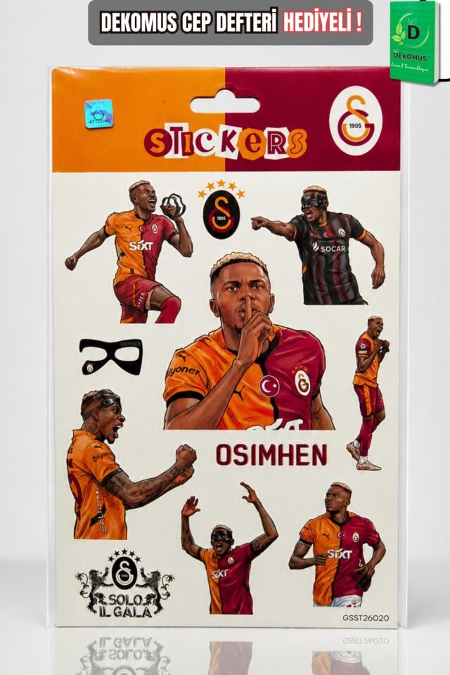 x Dekomus Lisanslı Galatasaray ''Victor Osimhen'' Sticker Sheet