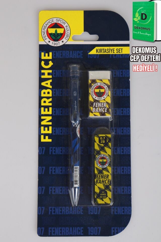 x Dekomus Lisanslı Fenerbahçe Versatil Uçlu Kalem 0 .7 mm,Silgi ve Uç Seti
