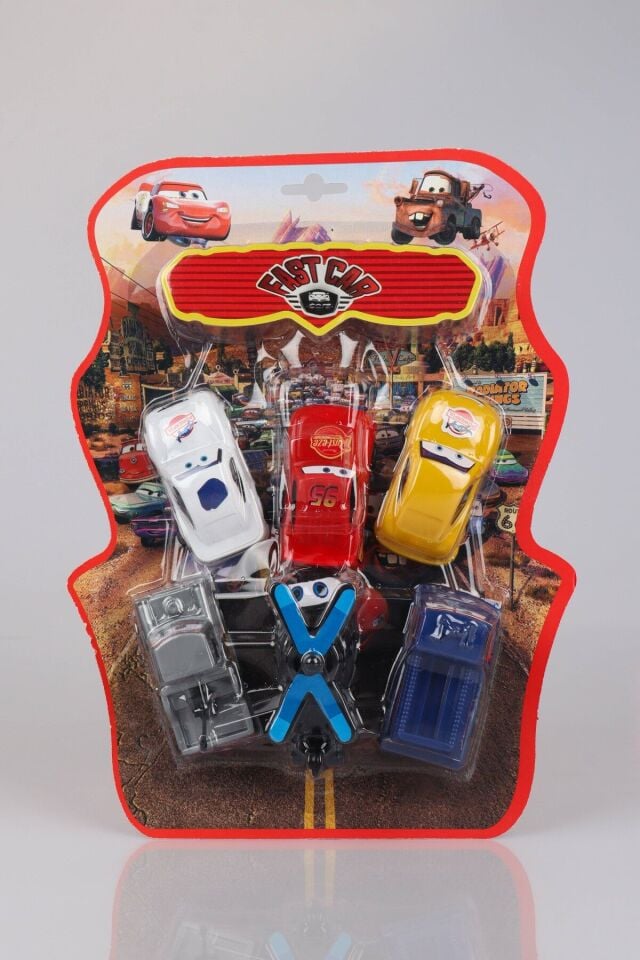 DEKOMUS İLE CARS 6'LI ARABA SETİ