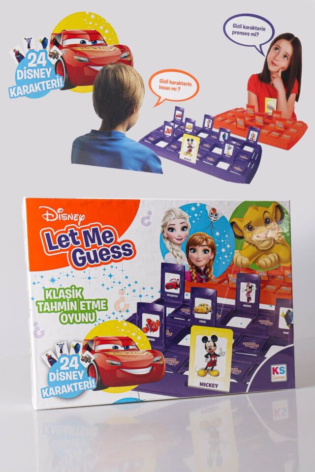 DEKOMUS İLE 24 ADET DISNEY KARAKTERİ LET ME / TAHMİN ET İNGİLİZCE OYUN KARTLARI