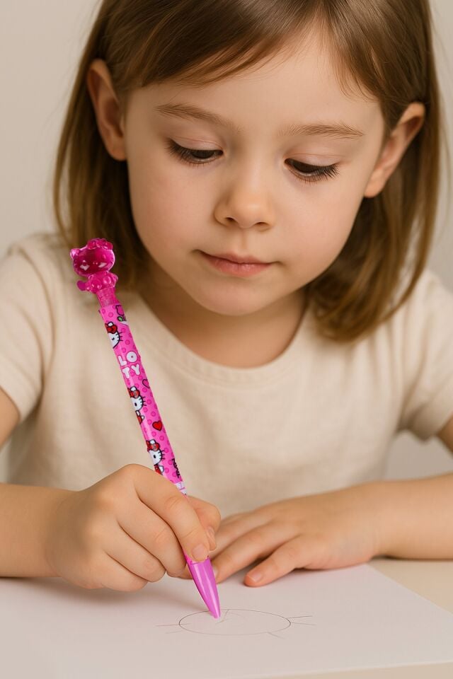 DEKOMUS İLE LİSANSLI HELLO KITTY ''TEKLİ'' JELLY VERSATİL UÇLU KALEM 0.7 MM