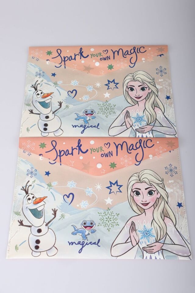 x Dekomus Lisanslı Elsa Frozen Magic Spark Collection 2 Adet Çıtçıt Dosya