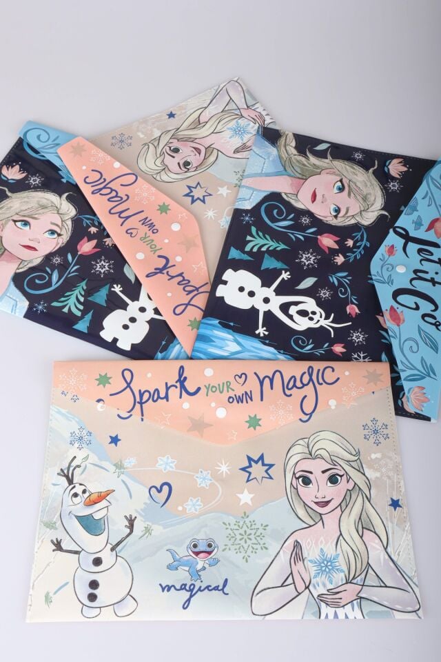 x Dekomus Lisanslı Elsa Frozen 4 Adet Çıtçıt Dosya