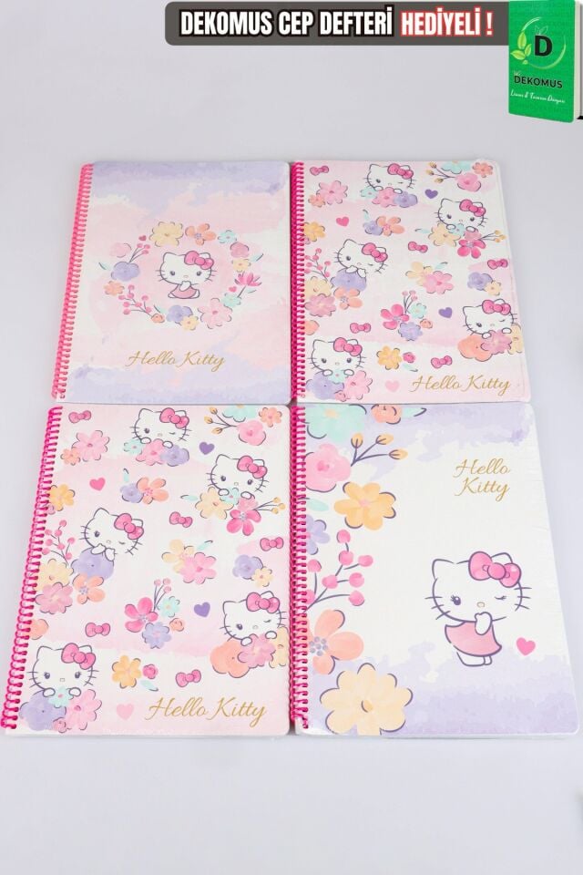DEKOMUS İLE LİSANSLI HELLO KITTY ''TEKLİ'' A4 KARELİ OKUL DEFTERİ 80 YAPRAK