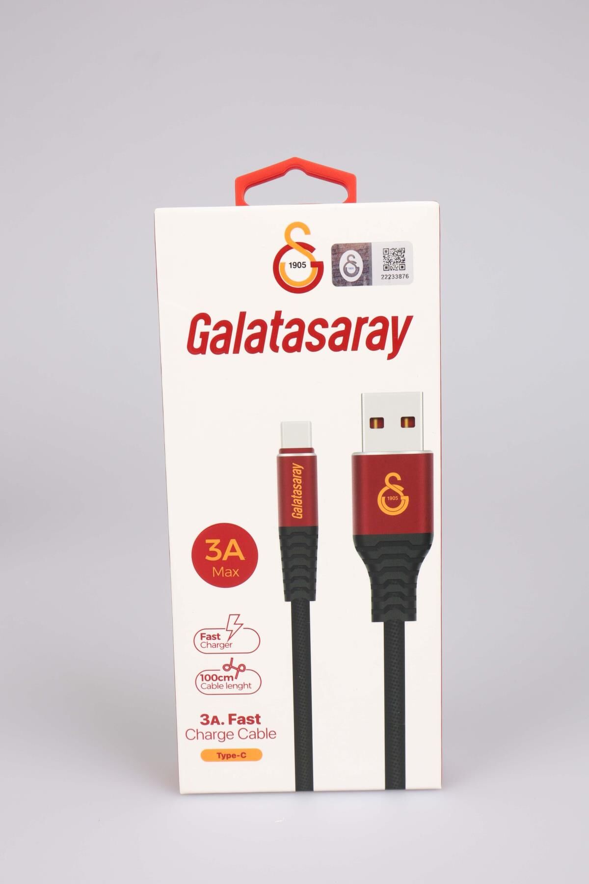 GALATASARAY ORJINAL LİSANSLI TYPE-C ŞARJ KABLOSU ve ŞARJ ADAPTÖRÜ