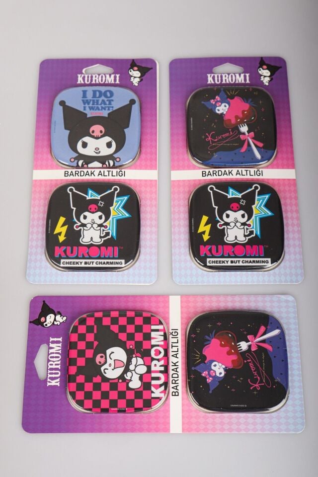 DEKOMUS İLE LİSANSLI YENİ SEZON KUROMI 2'Lİ BARDAK ALTLIĞI