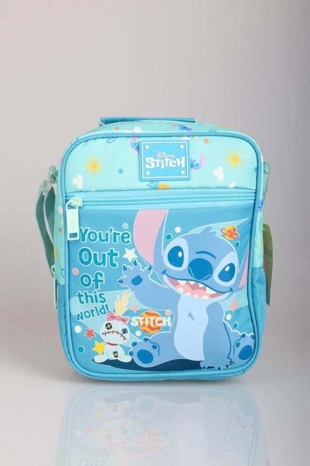 DEKOMUS CEP DEFTERİ HEDİYELİ'' YENİ SEZON LİSANSLI STITCH ''GALAXY POP KOLEKSİYONU'' TERMOSLU BESLENME ÇANTASI